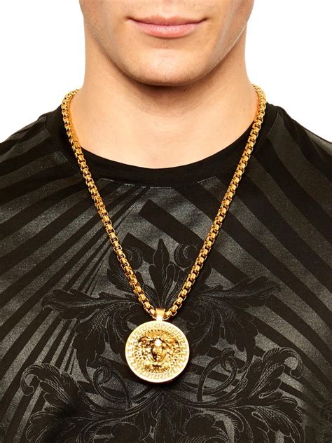 versace necklace mens uk|Versace necklace real.